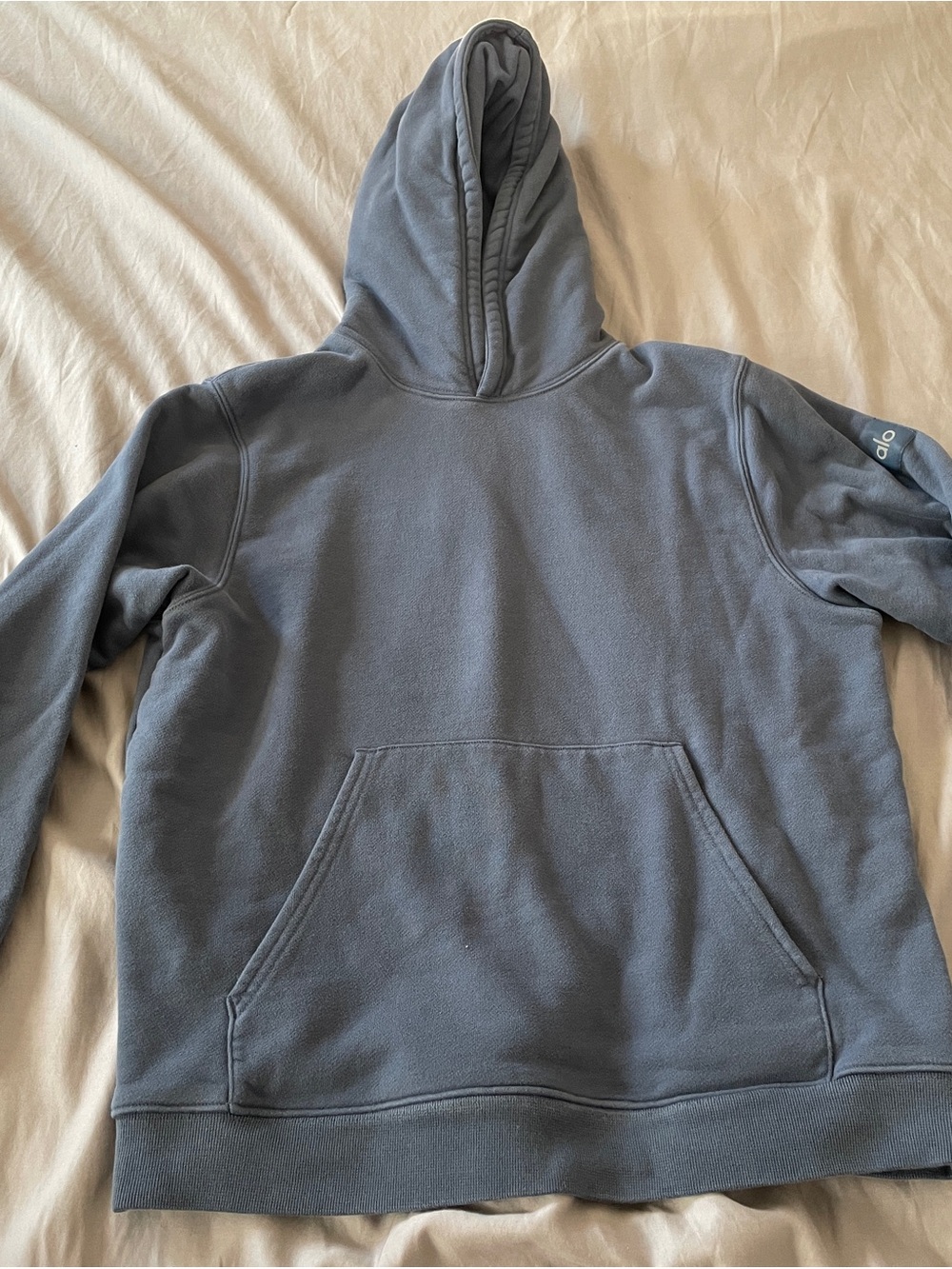 ALO Yoga Heavyweight Renown Hooded Pullover Sweatshirt - Slate Gray